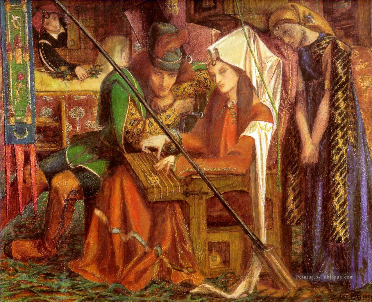 Tune des Sept Tours préraphaélite Fraternité Dante Gabriel Rossetti Peintures à l'huile